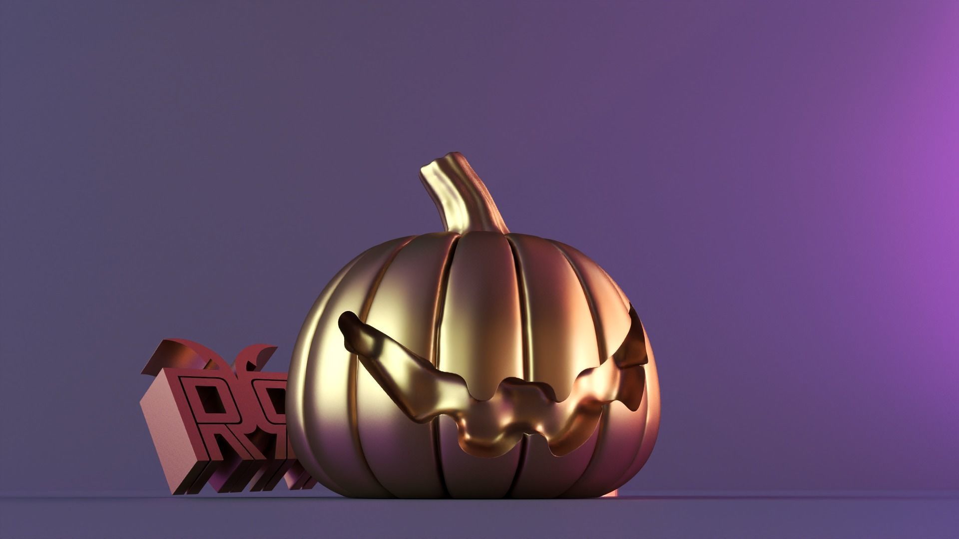 Halloween pumpkin decor 01 3D print model_9