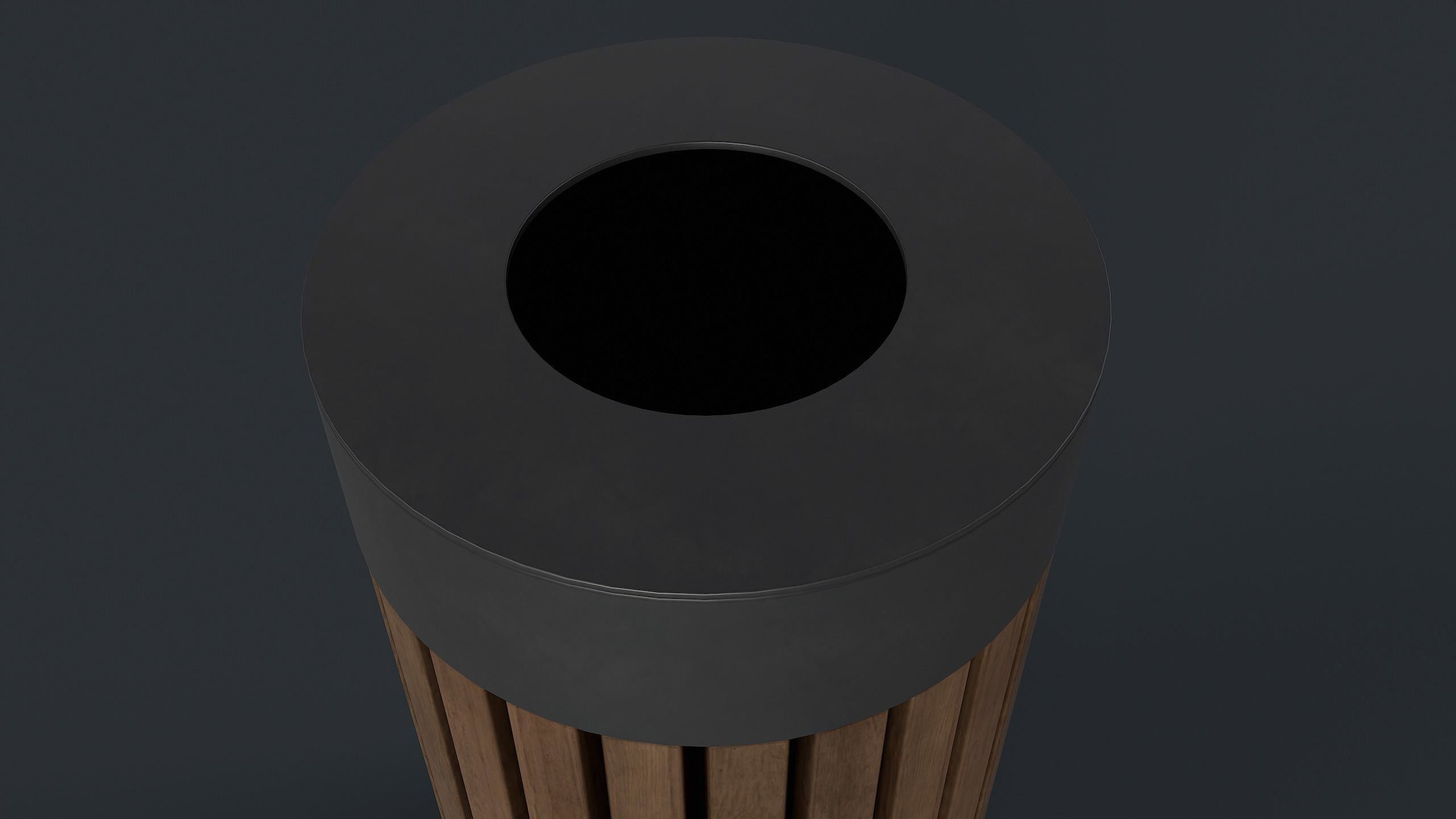 Street Trash Can 42 PBR Game Ready Low-poly 3D model_15