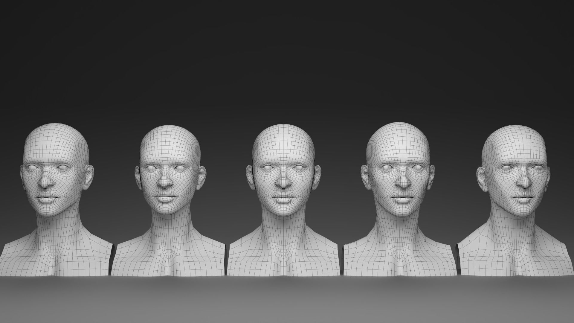 Stylized Female Head 3D model_2