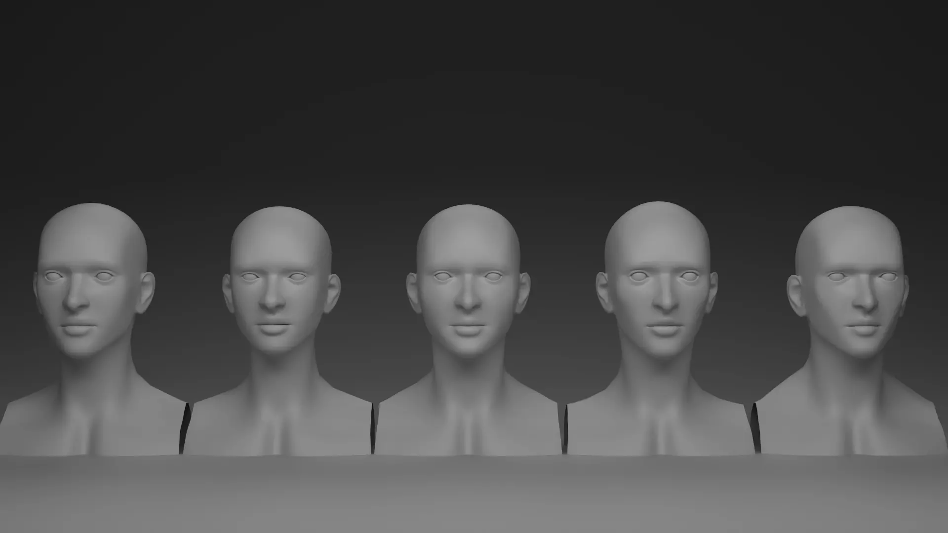 Stylized Female Head 3D model_0