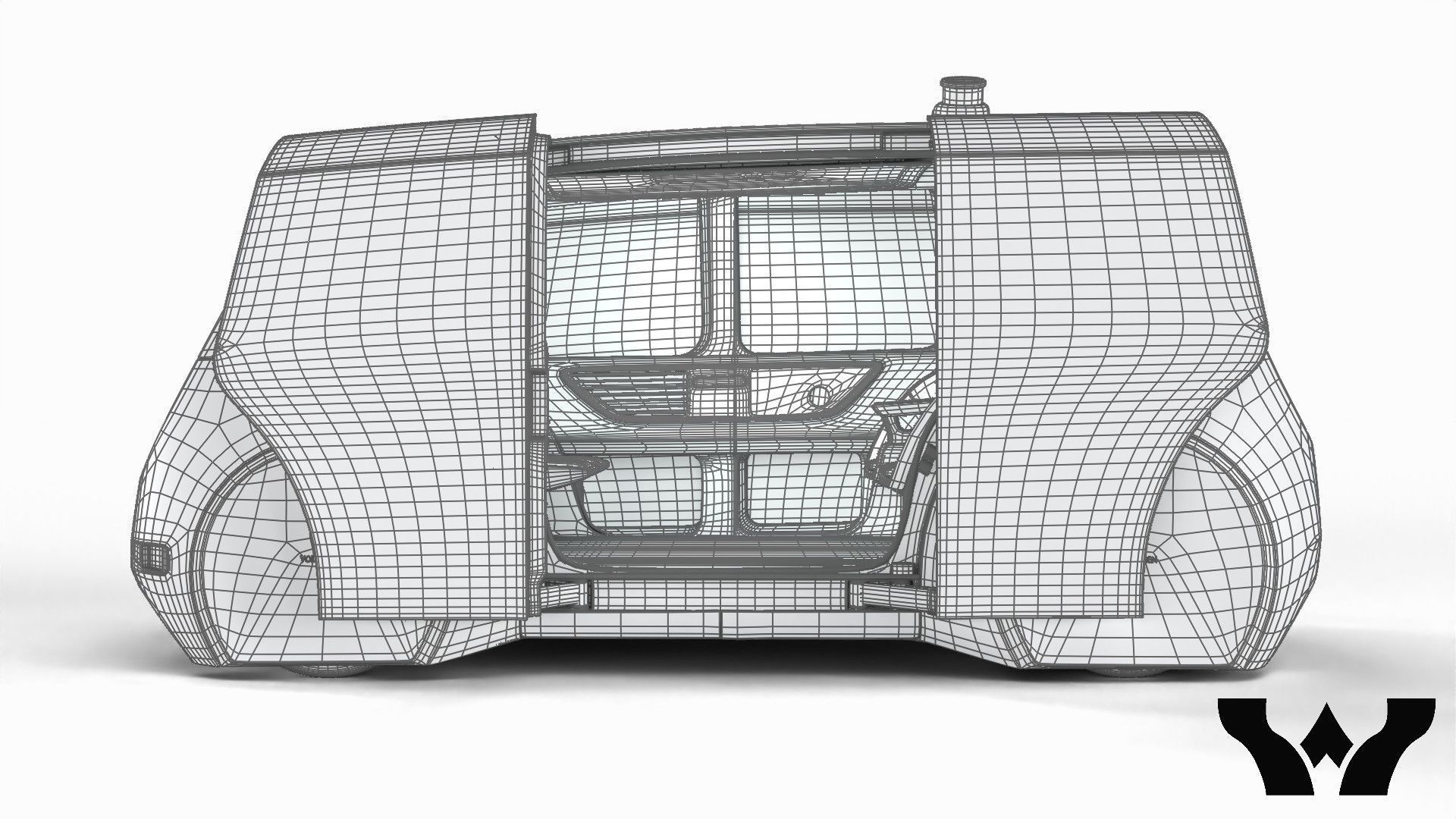 Volkswagen Sedric HQ interior  3D model_46