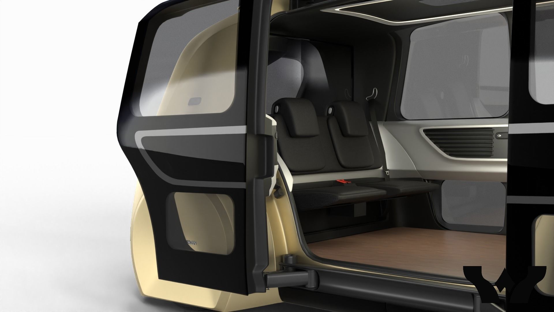 Volkswagen Sedric HQ interior  3D model_5