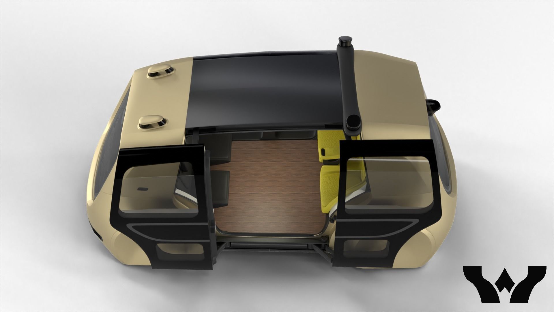 Volkswagen Sedric HQ interior  3D model_16