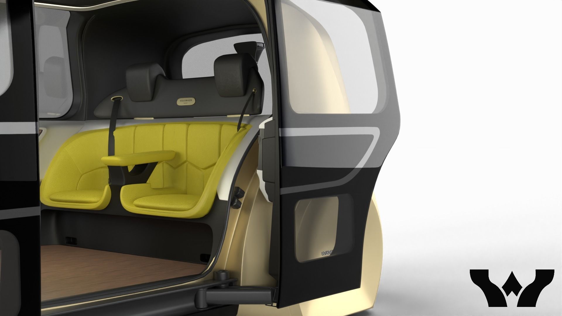 Volkswagen Sedric HQ interior  3D model_4