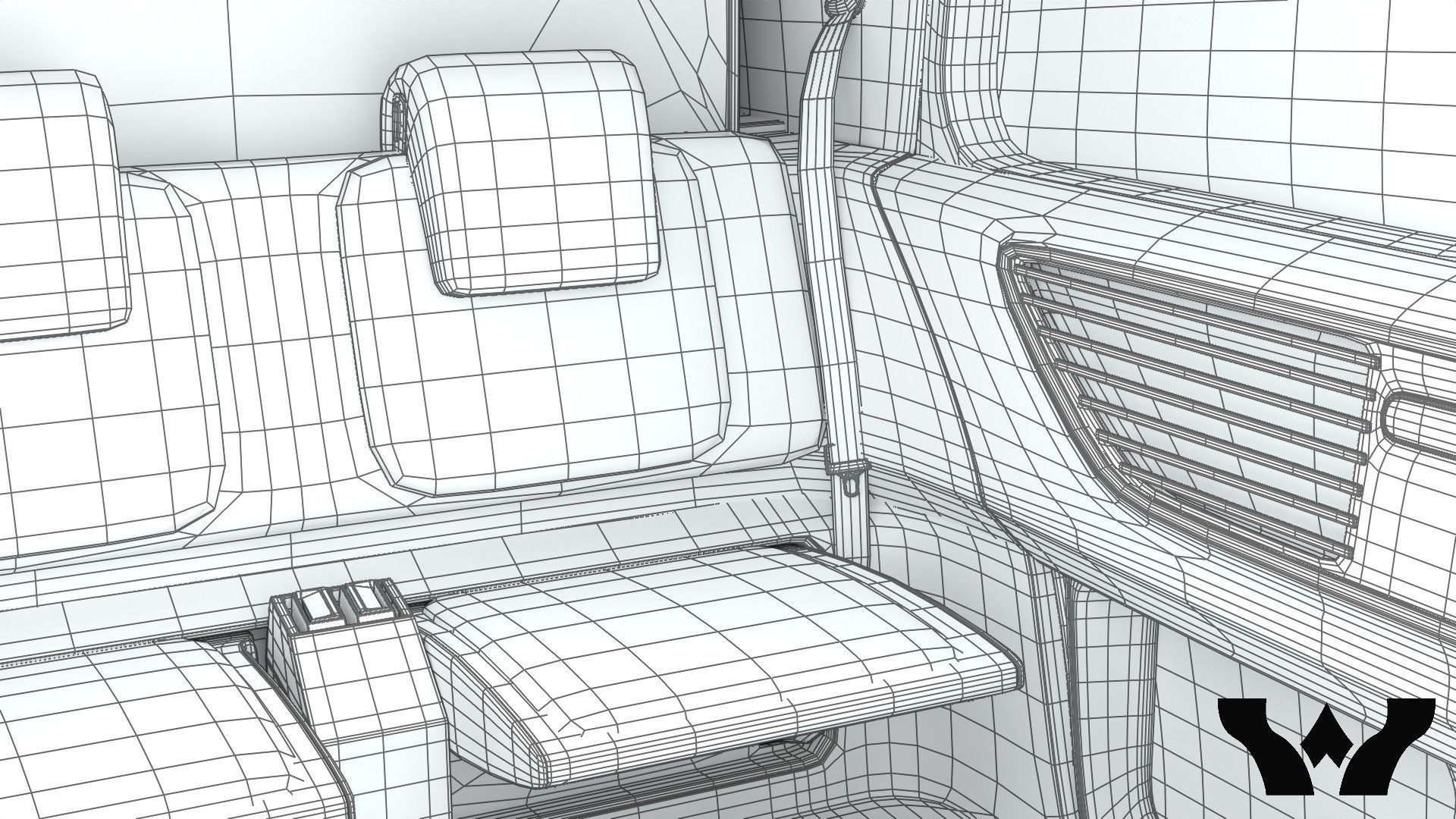Volkswagen Sedric HQ interior  3D model_53