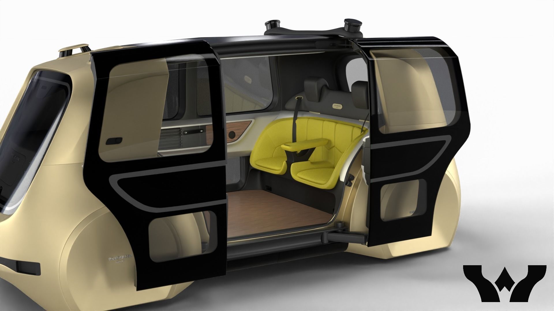 Volkswagen Sedric HQ interior  3D model_6