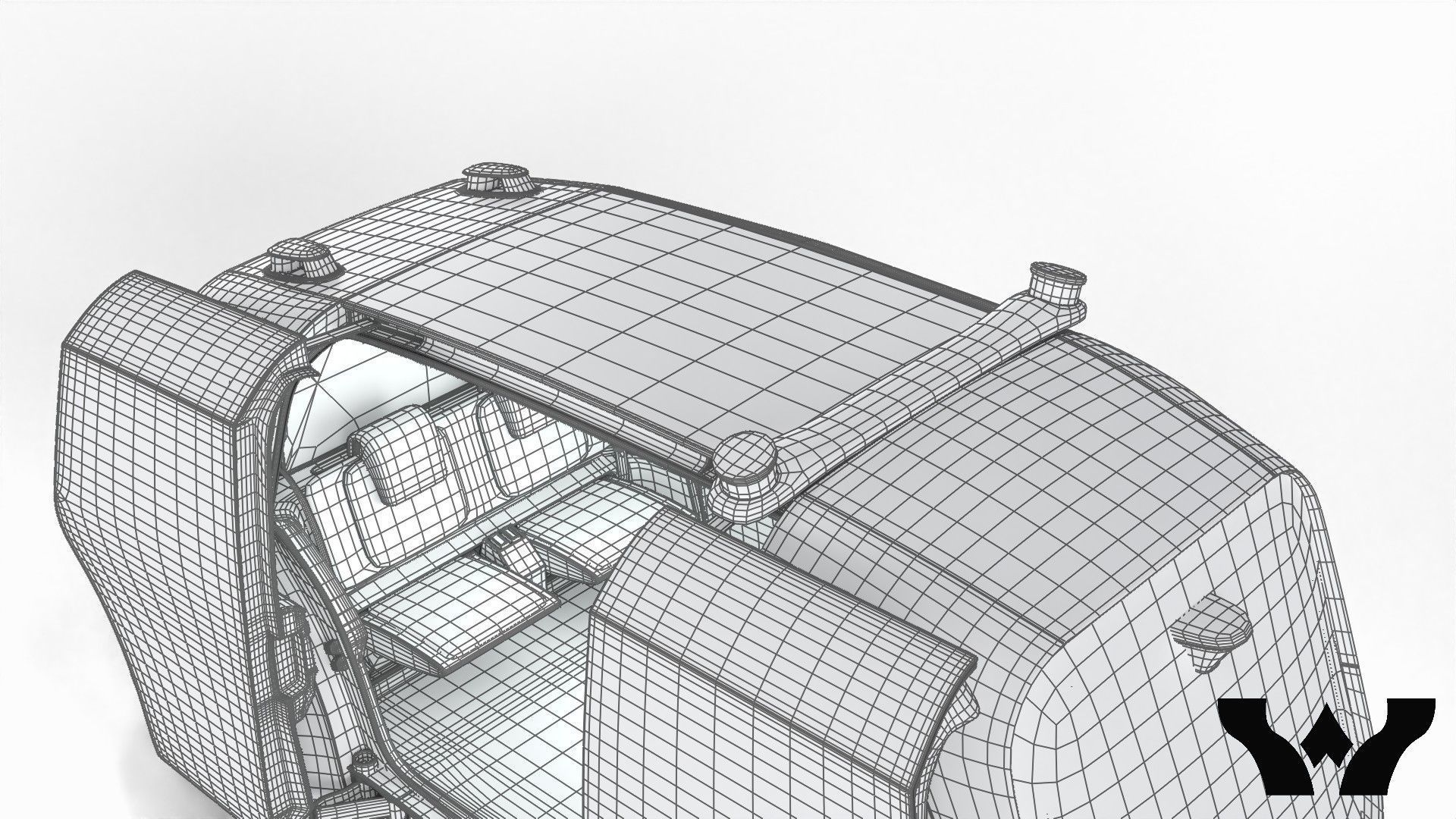 Volkswagen Sedric HQ interior  3D model_41