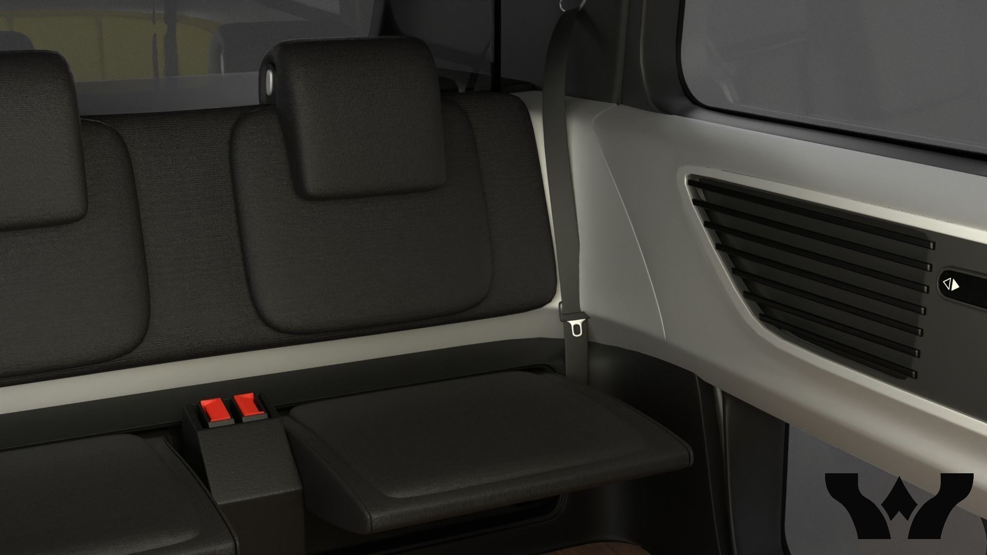 Volkswagen Sedric HQ interior  3D model_26
