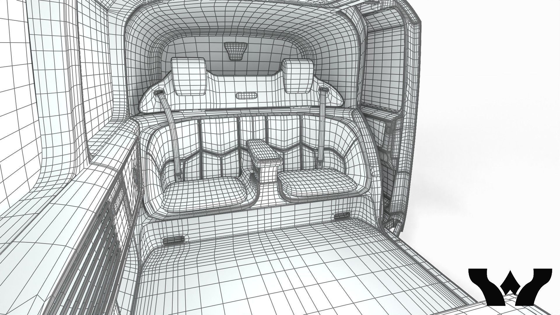Volkswagen Sedric HQ interior  3D model_50
