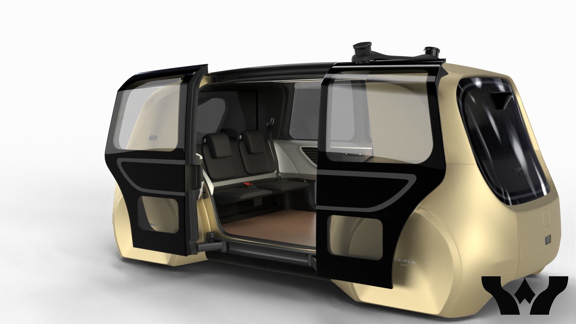 Volkswagen Sedric HQ interior  3D model_7