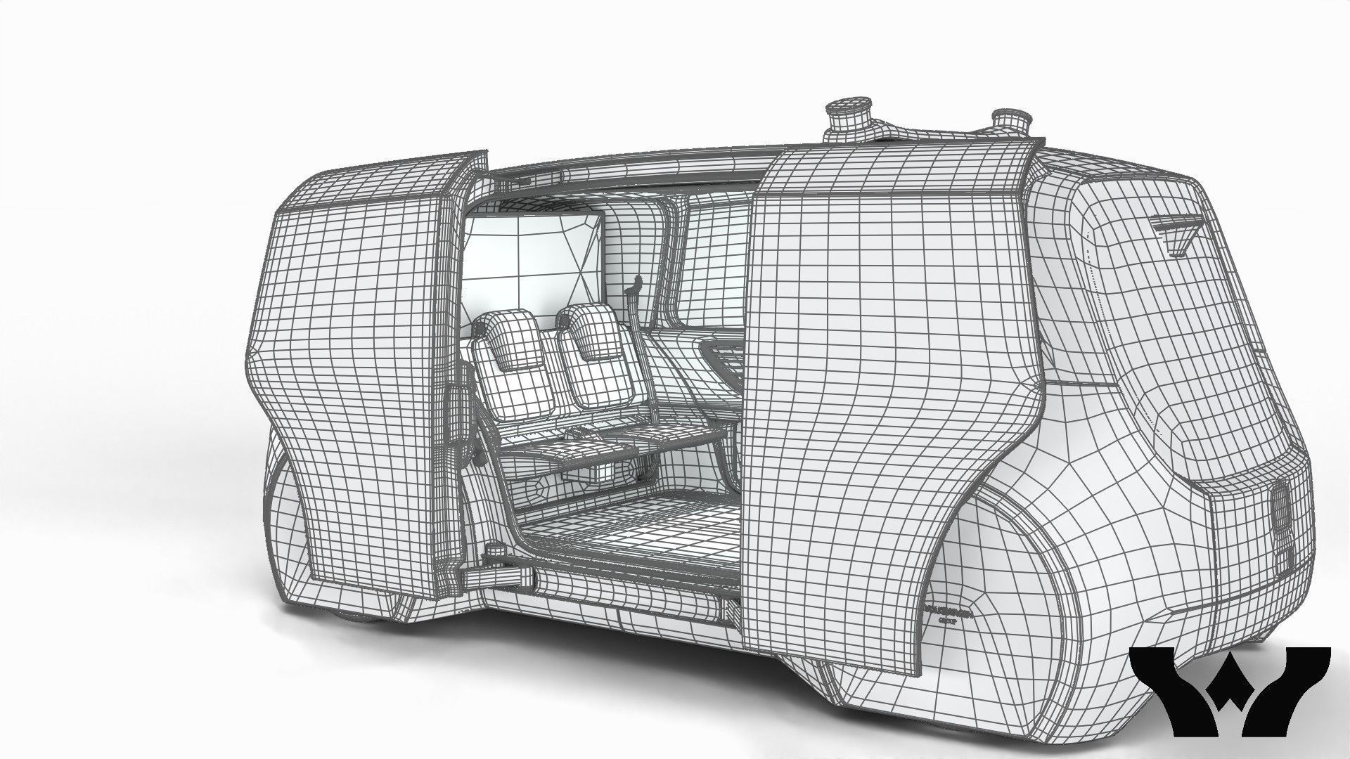 Volkswagen Sedric HQ interior  3D model_34