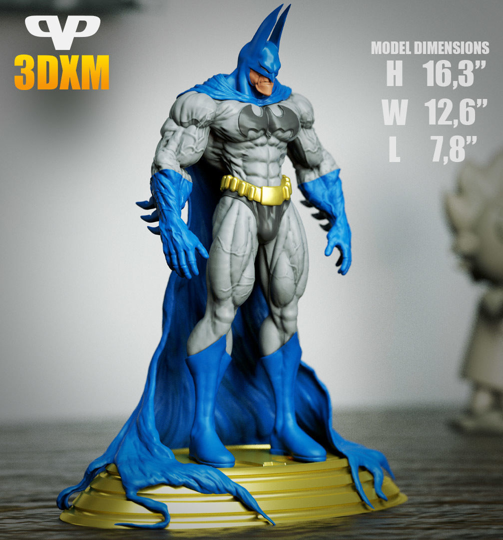 Simon Bisley Batman STL for 3D Printing 3DXM ChibiSTL 3D print model_3