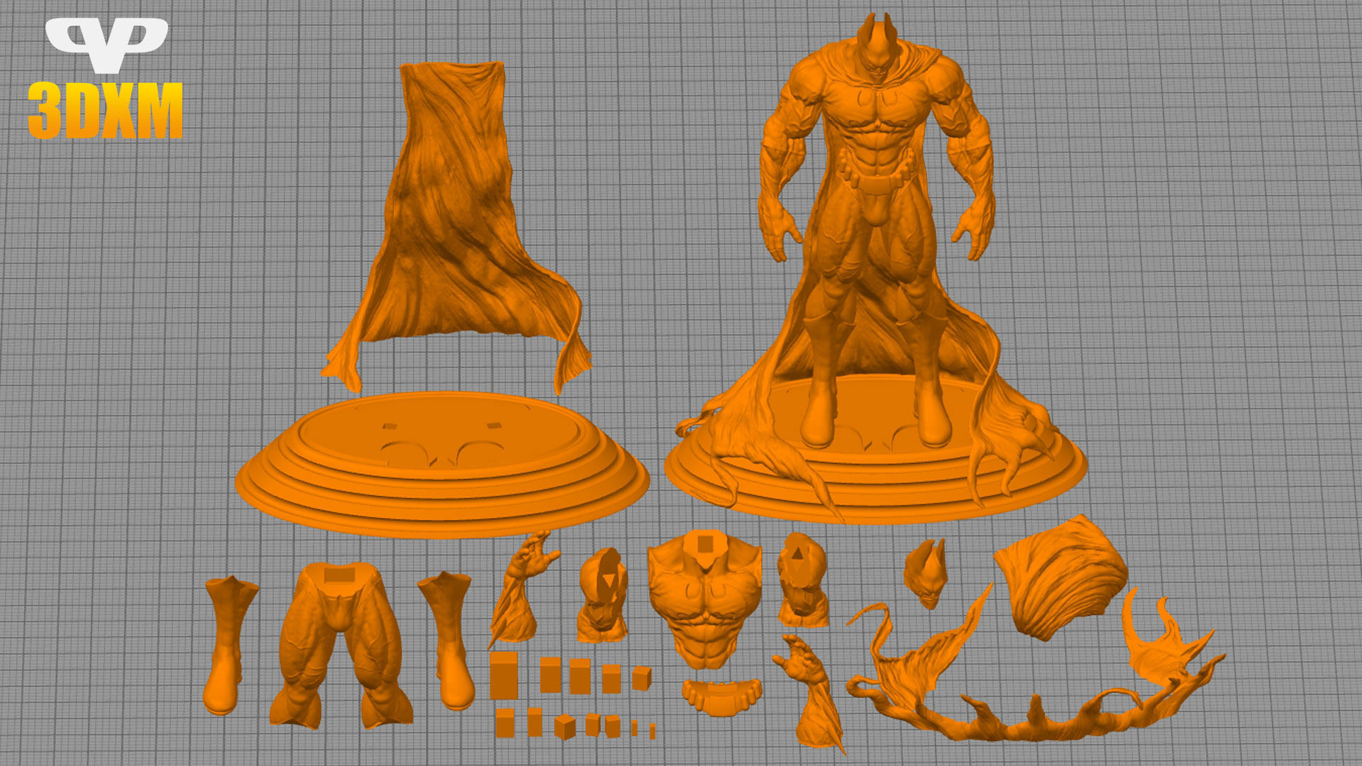 Simon Bisley Batman STL for 3D Printing 3DXM ChibiSTL 3D print model_1