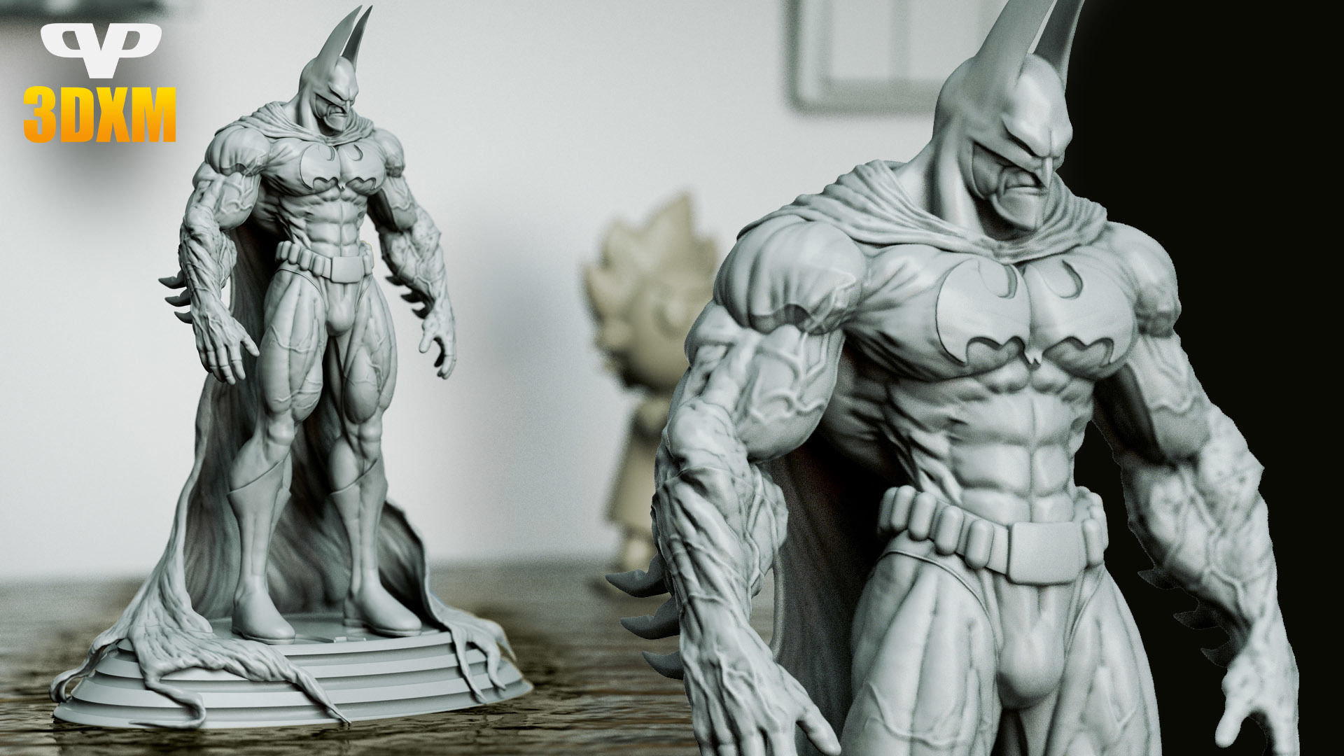 Simon Bisley Batman STL for 3D Printing 3DXM ChibiSTL 3D print model_2