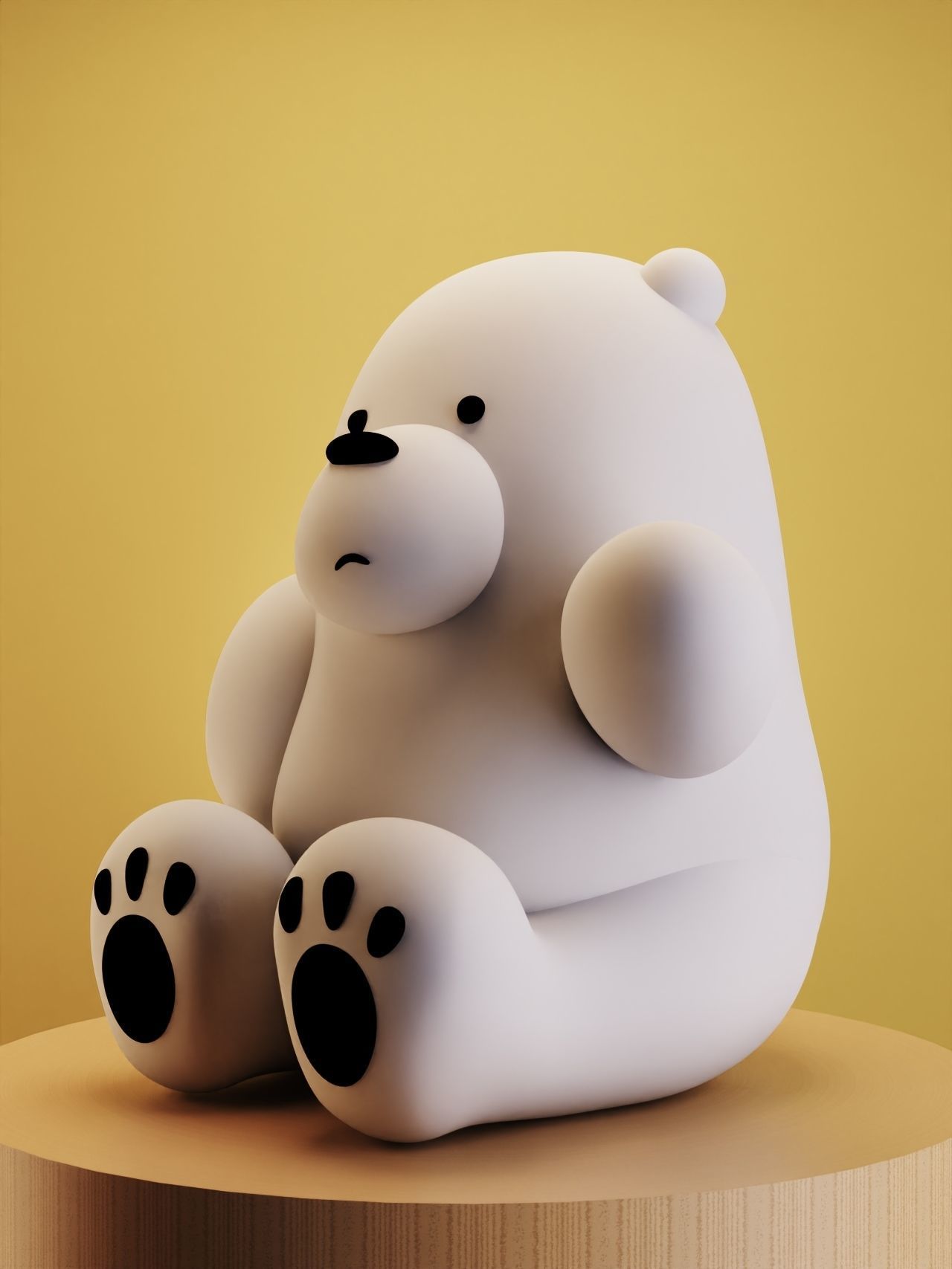 Cute Polar Bear 3D print model_3