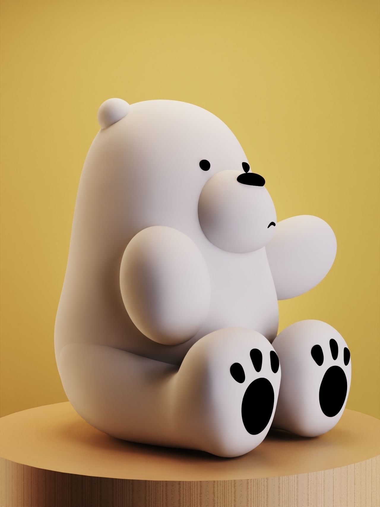 Cute Polar Bear 3D print model_1