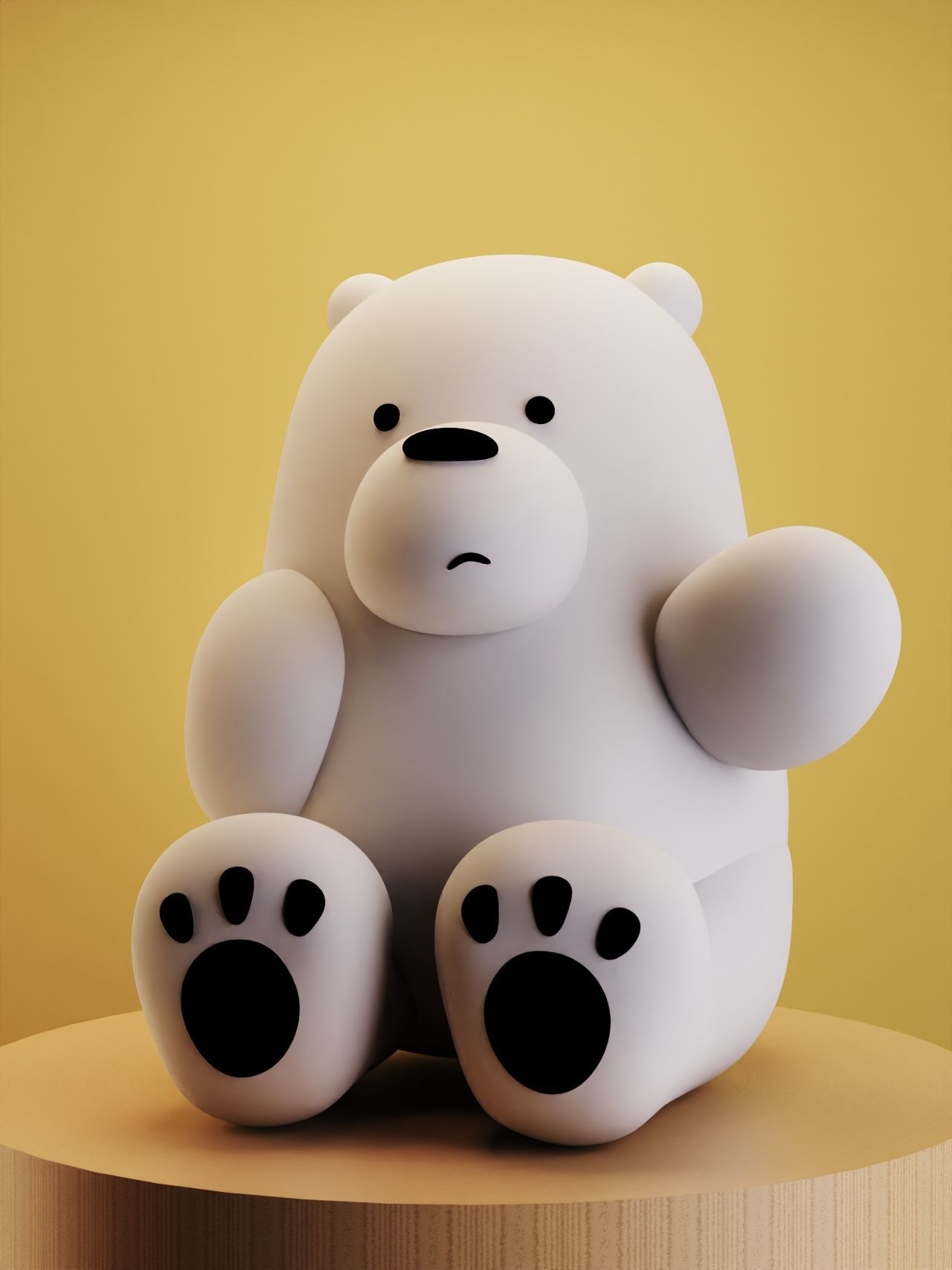 Cute Polar Bear 3D print model_2