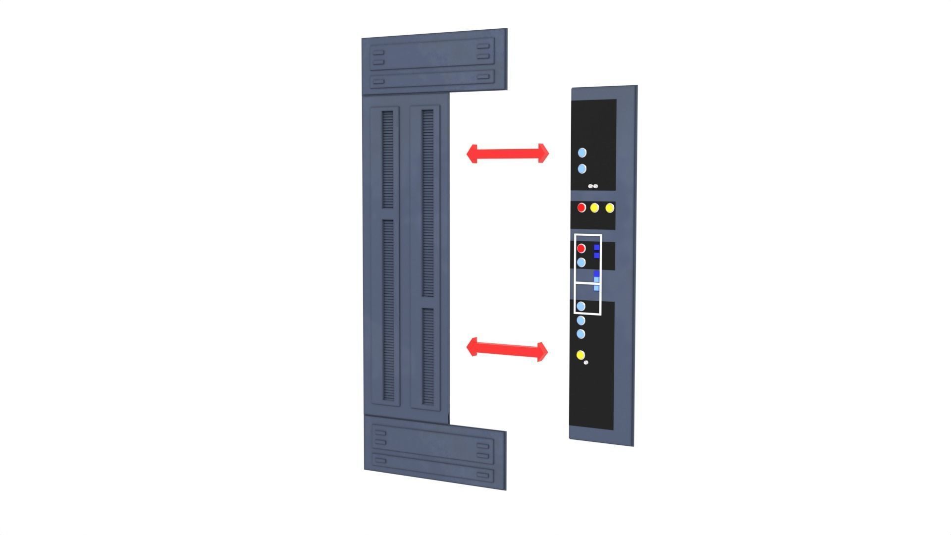 Death Star Wall Panel - D3 D4 D5 D6 - 1-18 scale Kenner Hasbro 3D print model_16