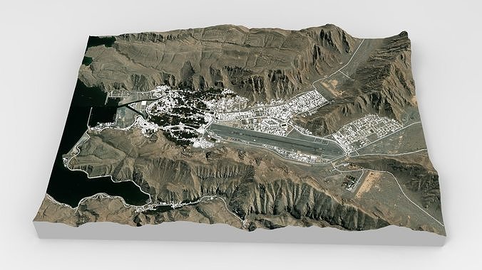 Cityscape Qadah  Musandam Oman 3D model 4