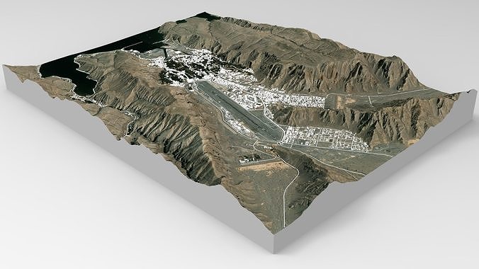 Cityscape Qadah  Musandam Oman 3D model 5