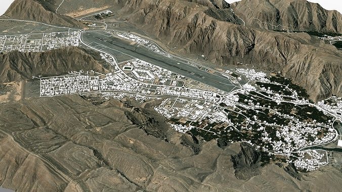 Cityscape Qadah  Musandam Oman 3D model 3