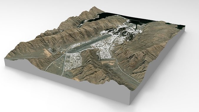 Cityscape Qadah  Musandam Oman 3D model 6