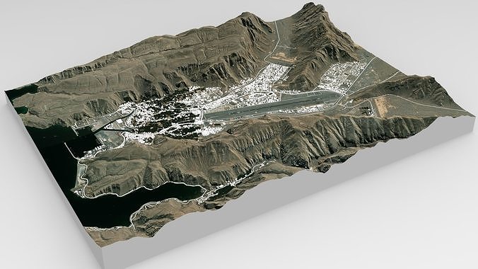 Cityscape Qadah  Musandam Oman 3D model 7