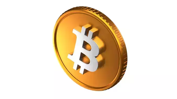 3D Bitcoin BTC Cryptocurrency