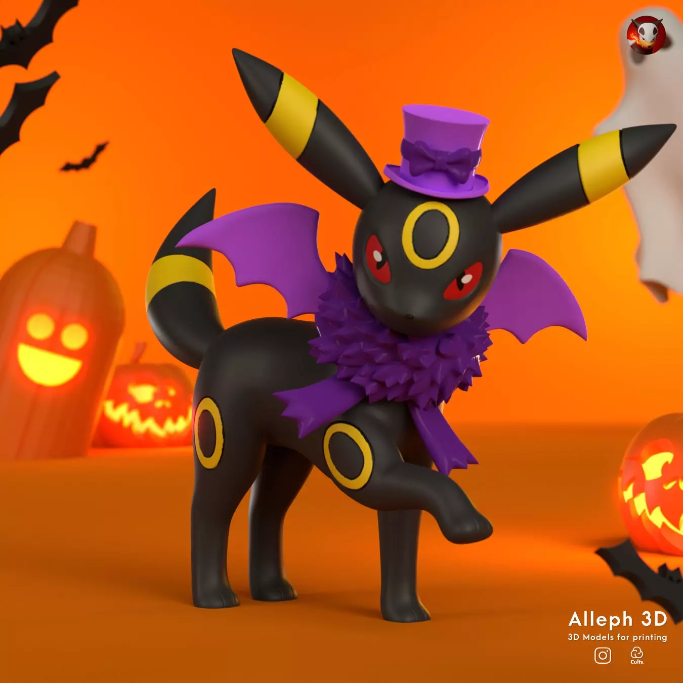POKEMON UMBREON HALLOWEEN 2023 3D print model_0