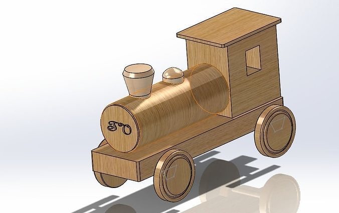 Wooden Train Free 3D print model