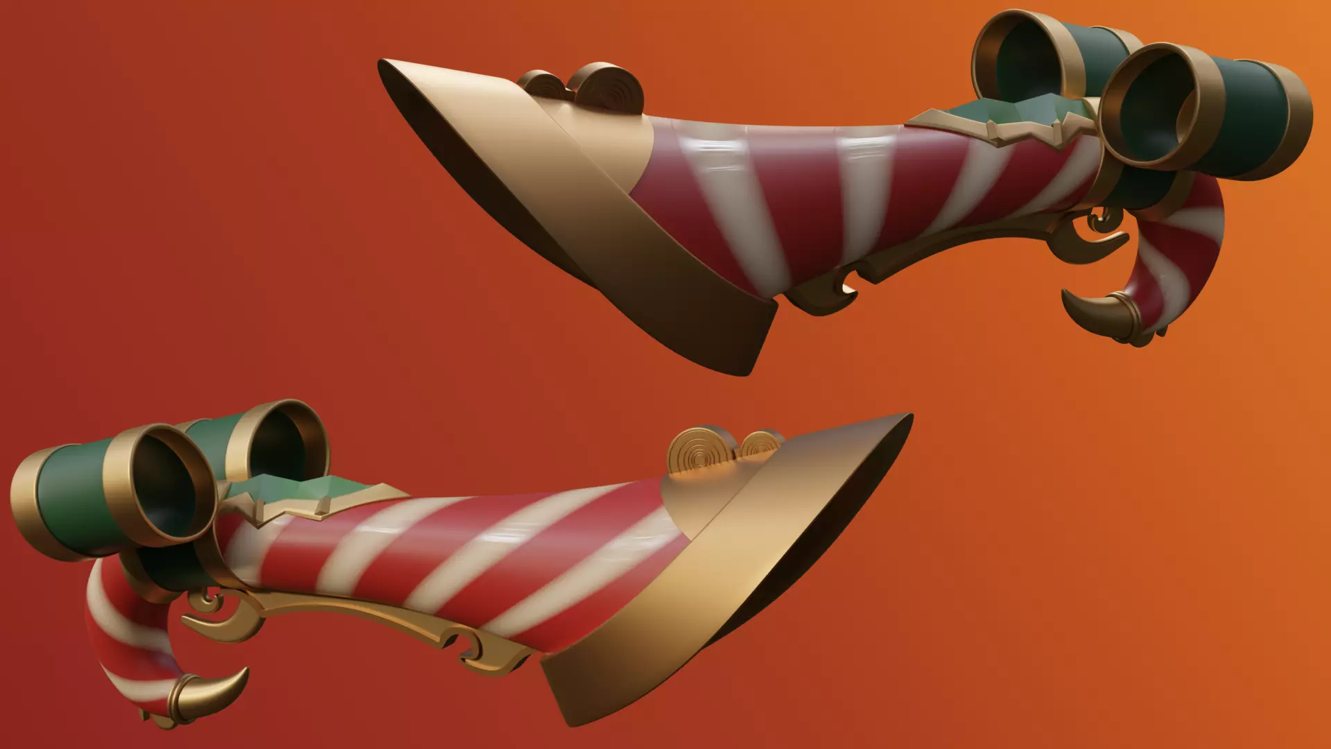 Candy Cane Miss Fortune cosplay 3D print model_0