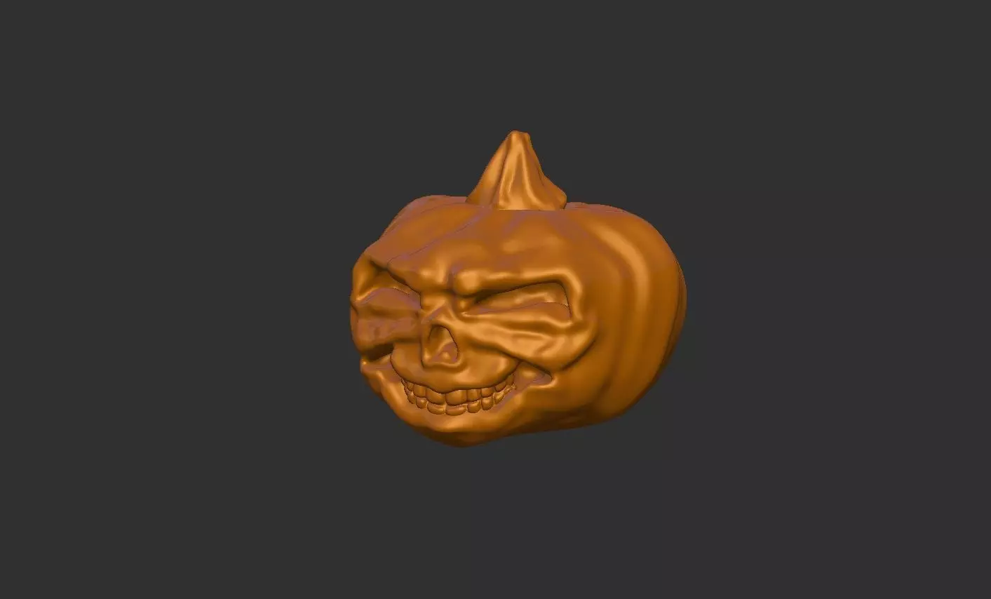 Scary Jack-o-Lantern 3D print model_0