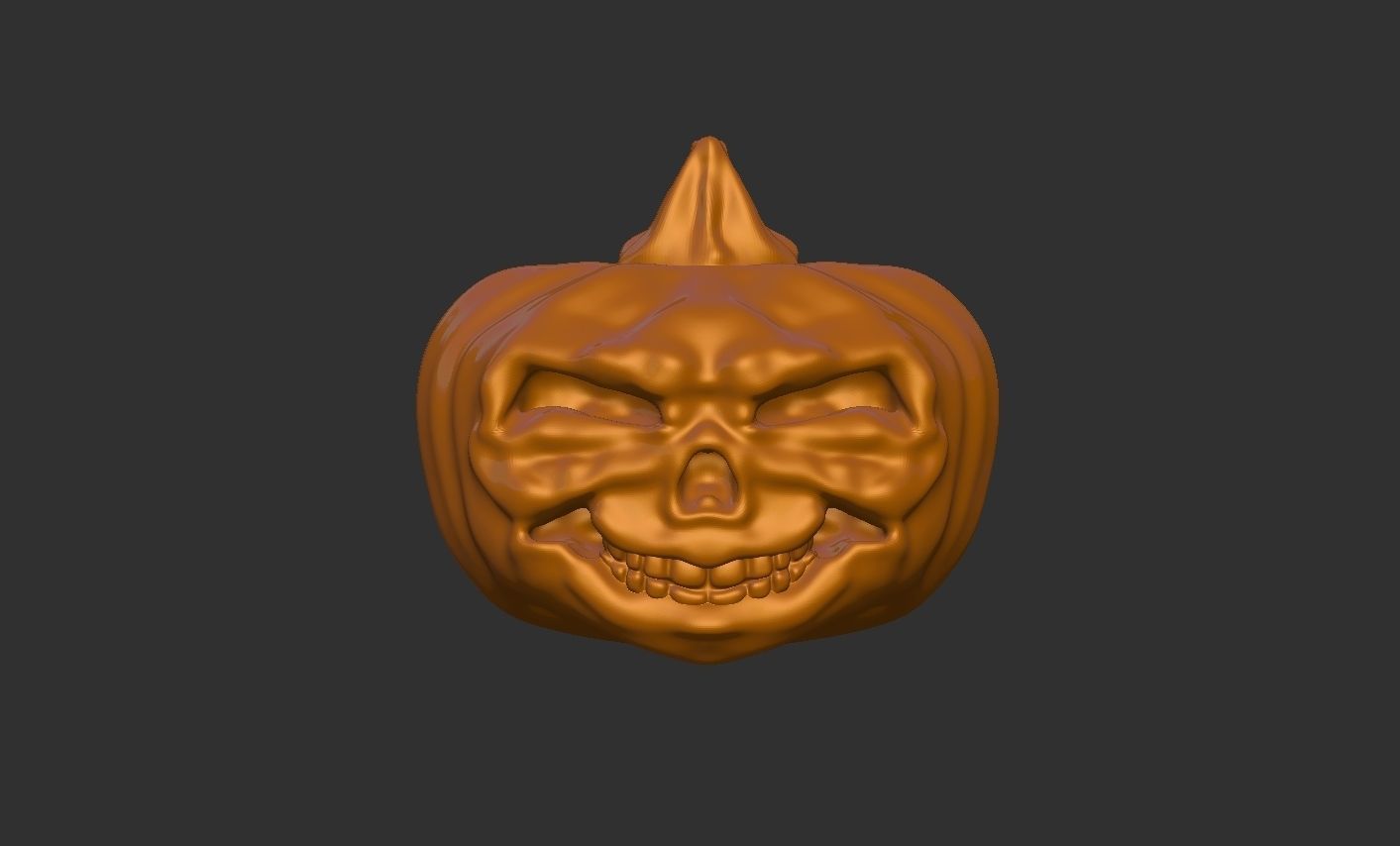 Scary Jack-o-Lantern 3D print model_2