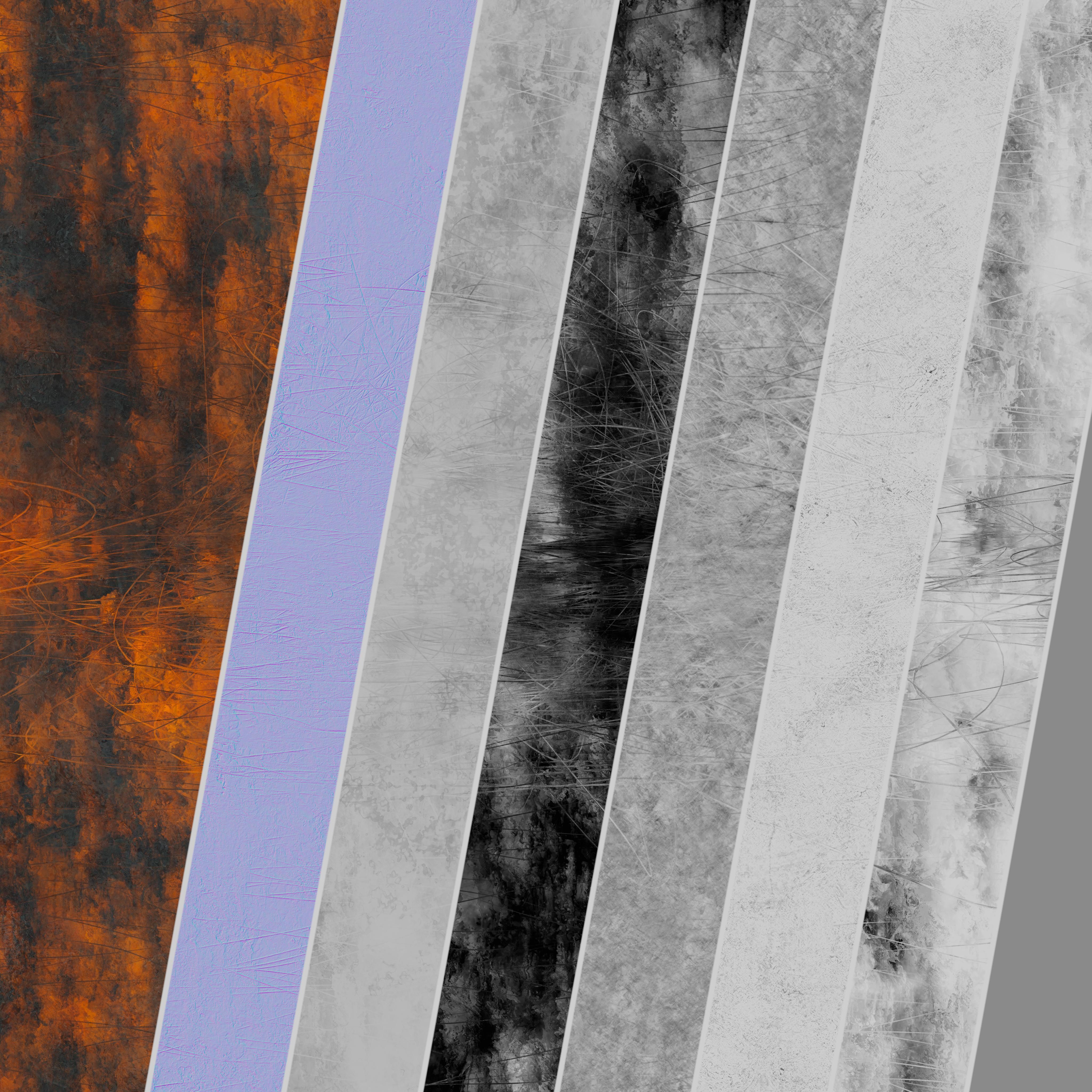 Patina Materials 11-12 - PBR - Seamless - 4k - SBSAR Low-poly 3D model_3