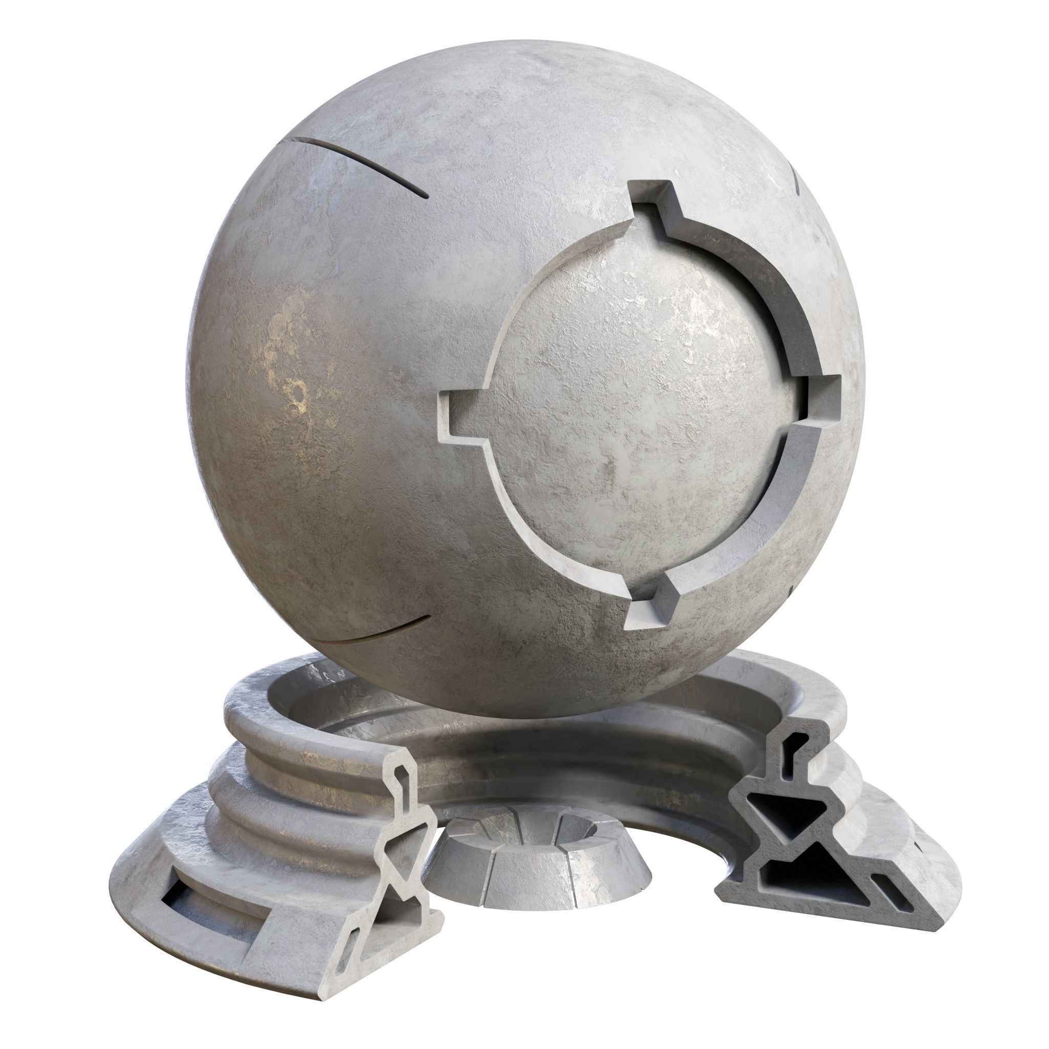 Patina Materials 11-12 - PBR - Seamless - 4k - SBSAR Low-poly 3D model_4