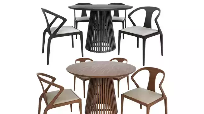 Jeanette Round table and Casa Kay dining chair