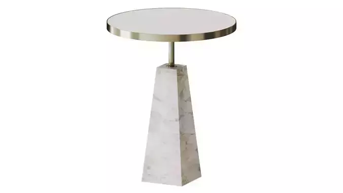 Marble Round Table with Mirror top