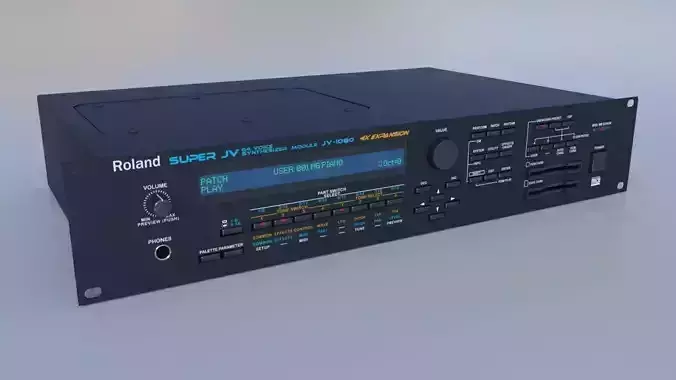 Roland JV-1080 Synthesizer 3D model