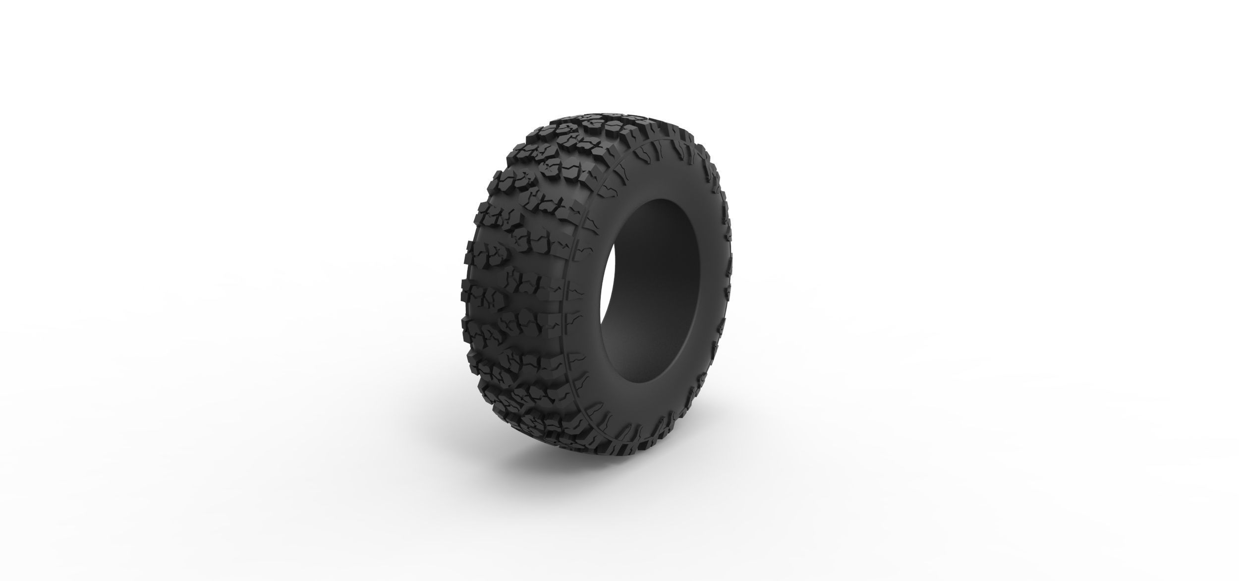 Offroad tire 112 Scale 1 to 25 3D print model_1