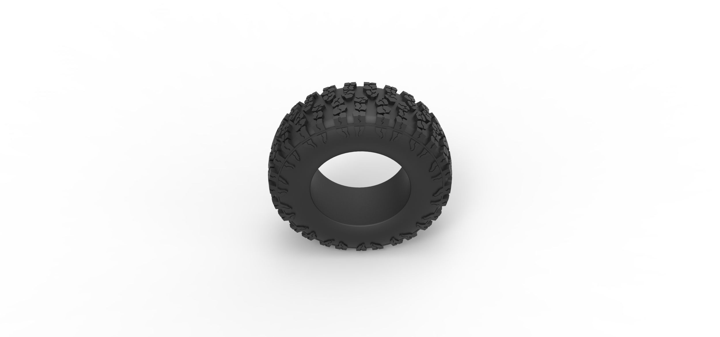 Offroad tire 112 Scale 1 to 25 3D print model_5