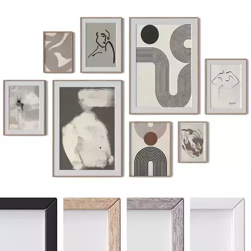 Set of 8 wall paintings 2816