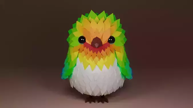 Cute lowpoly bird