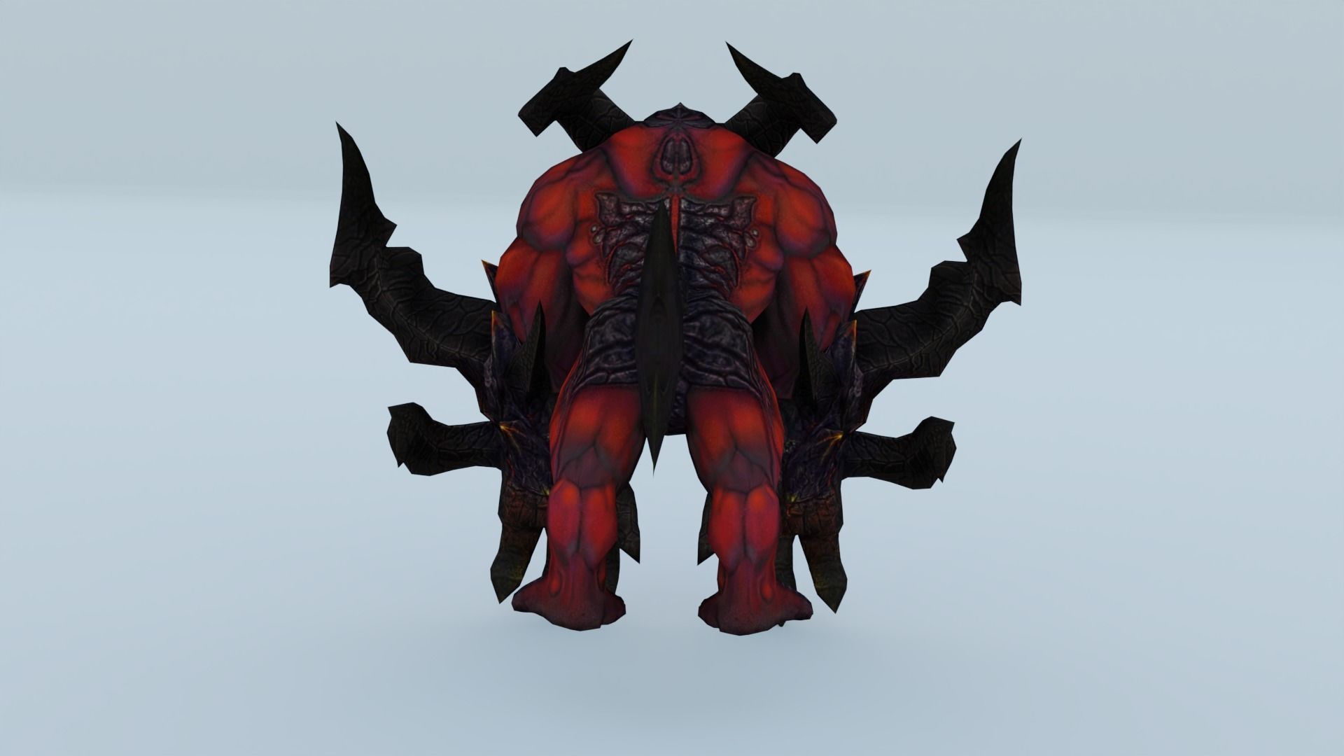 Fire Gorilla Monster 3D model_3