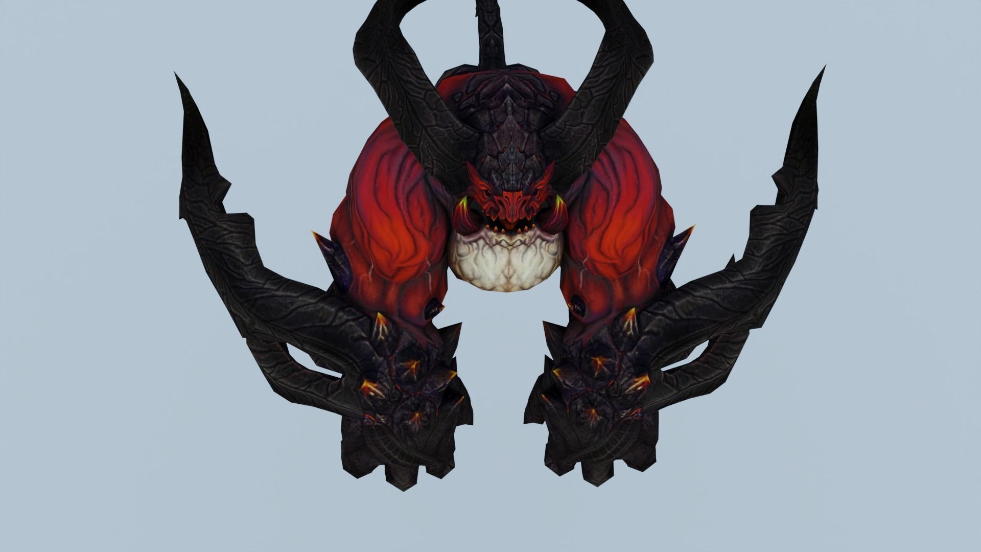 Fire Gorilla Monster 3D model_7