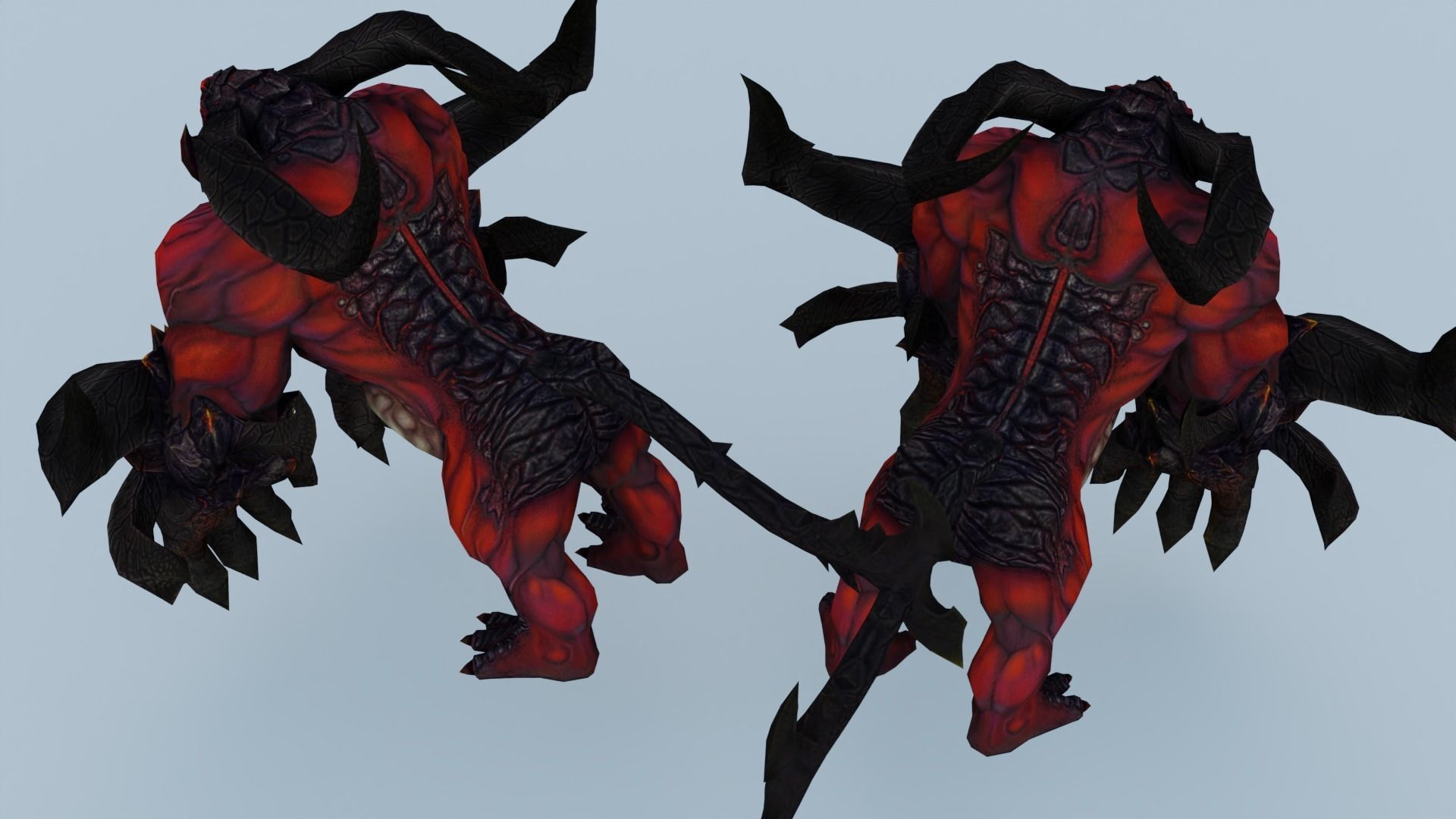 Fire Gorilla Monster 3D model_6