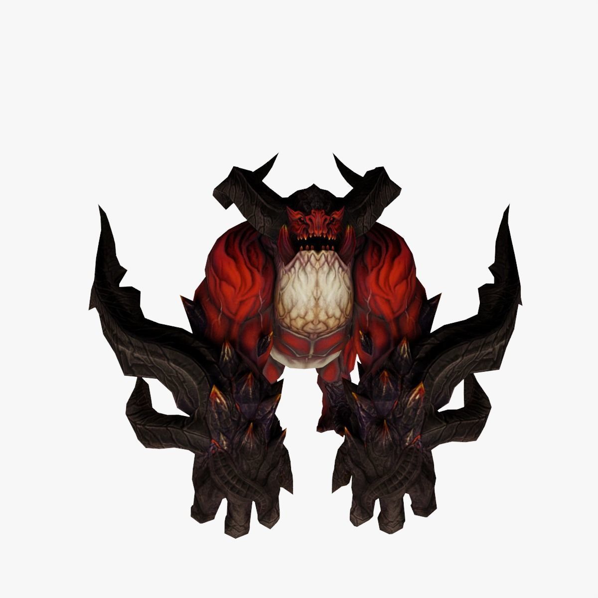 Fire Gorilla Monster 3D model_2