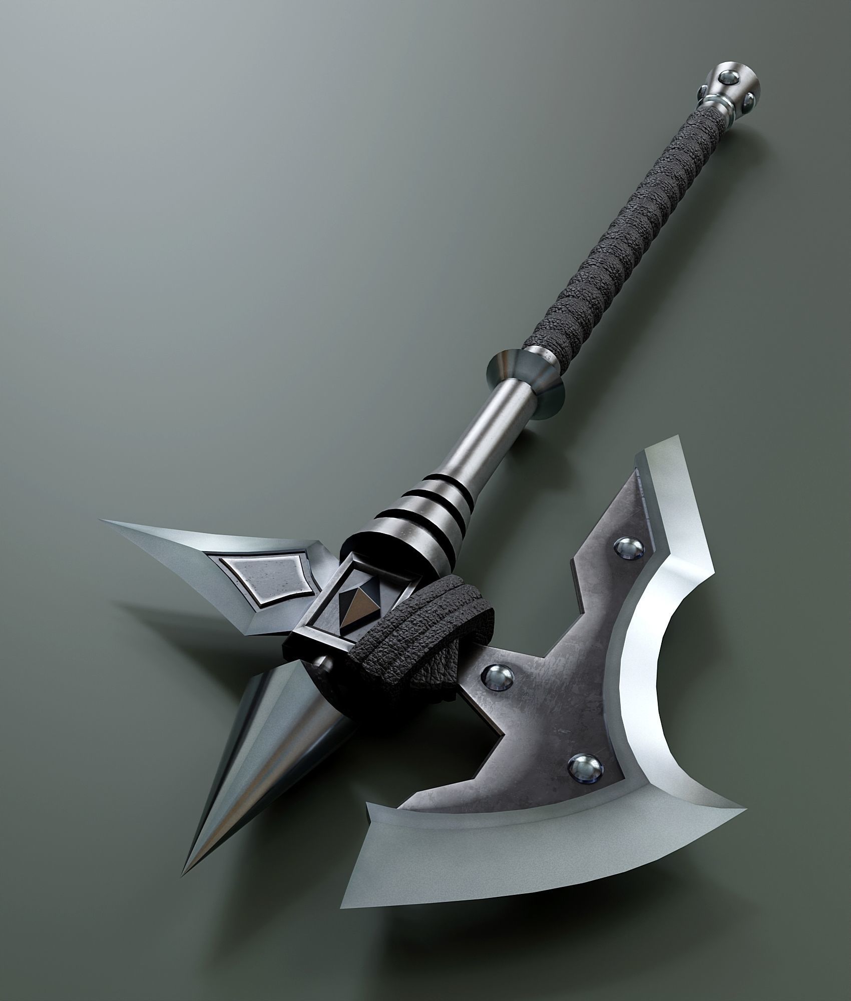 Simple ax in fantasy style 022 3D model_2