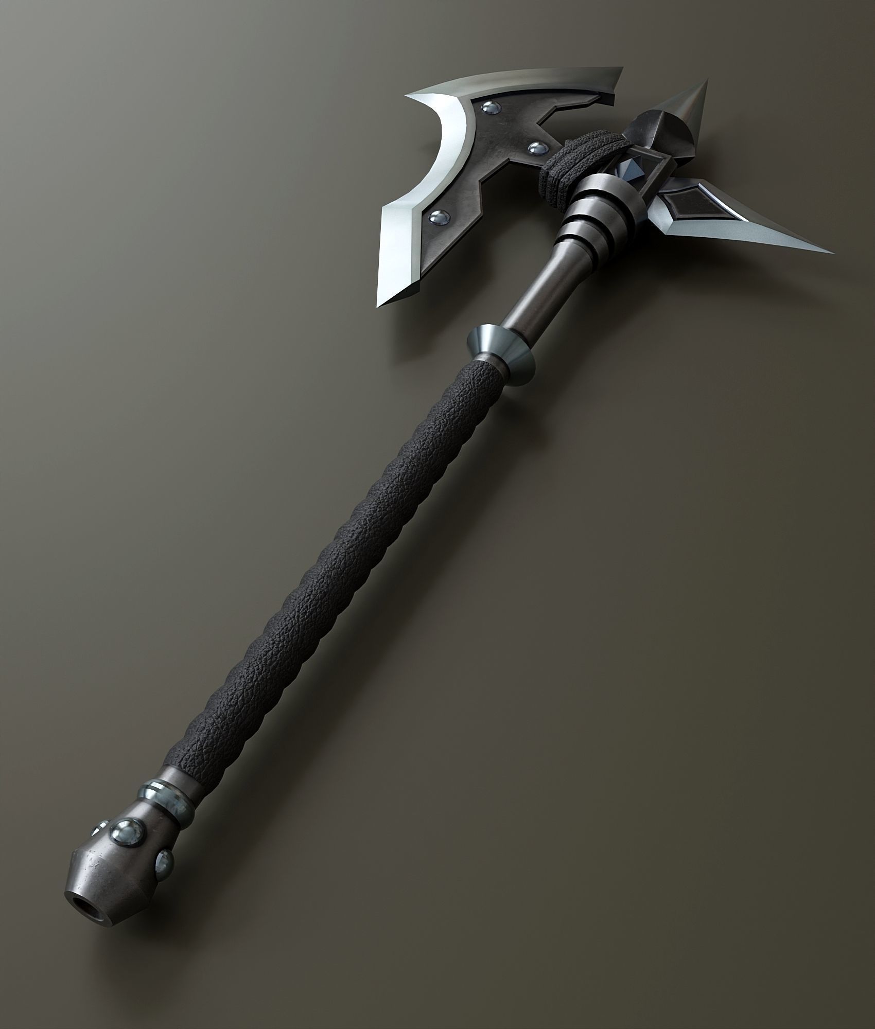 Simple ax in fantasy style 022 3D model_1