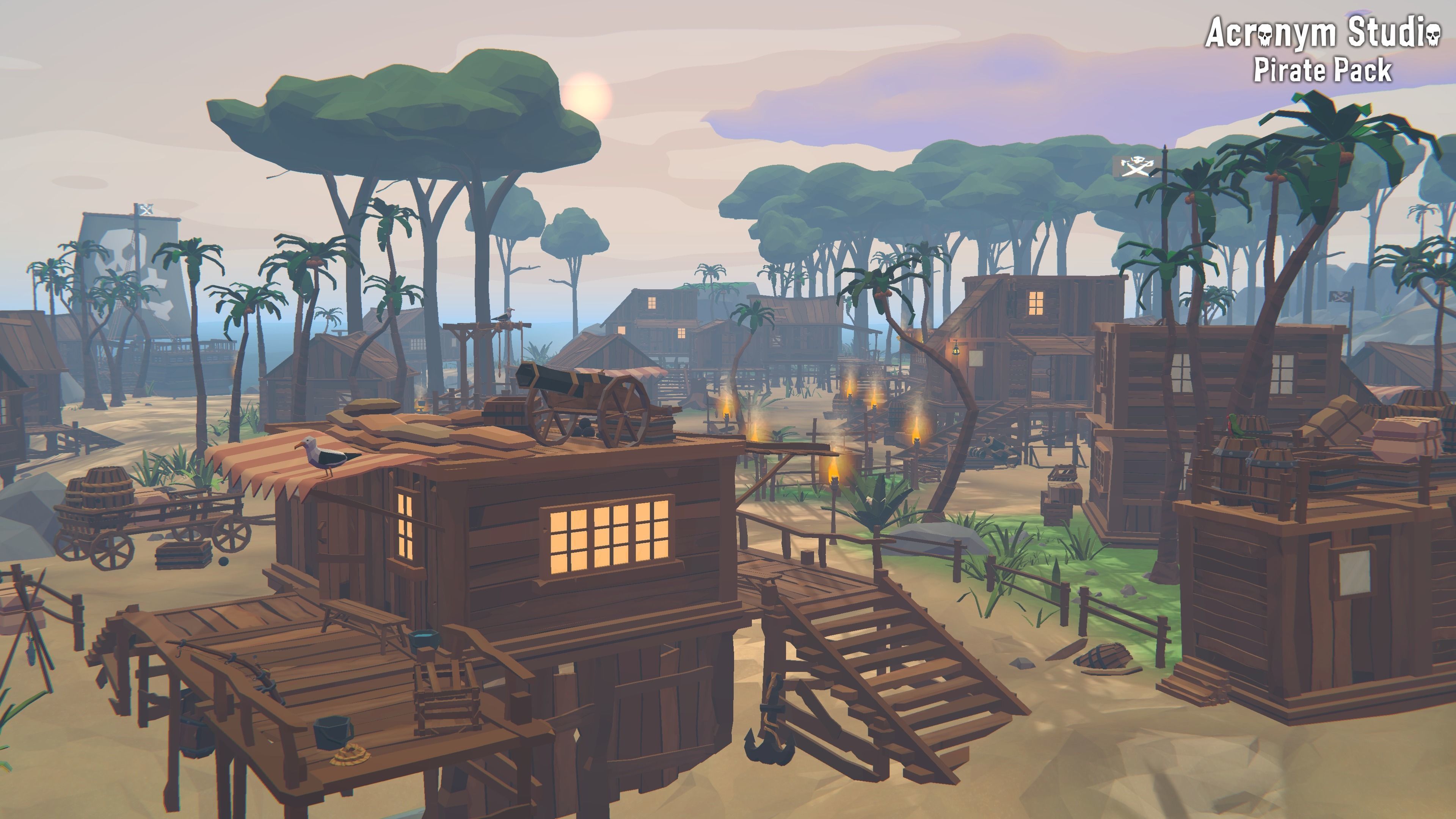 Acronym - Pirate Pack Low-poly 3D model_17