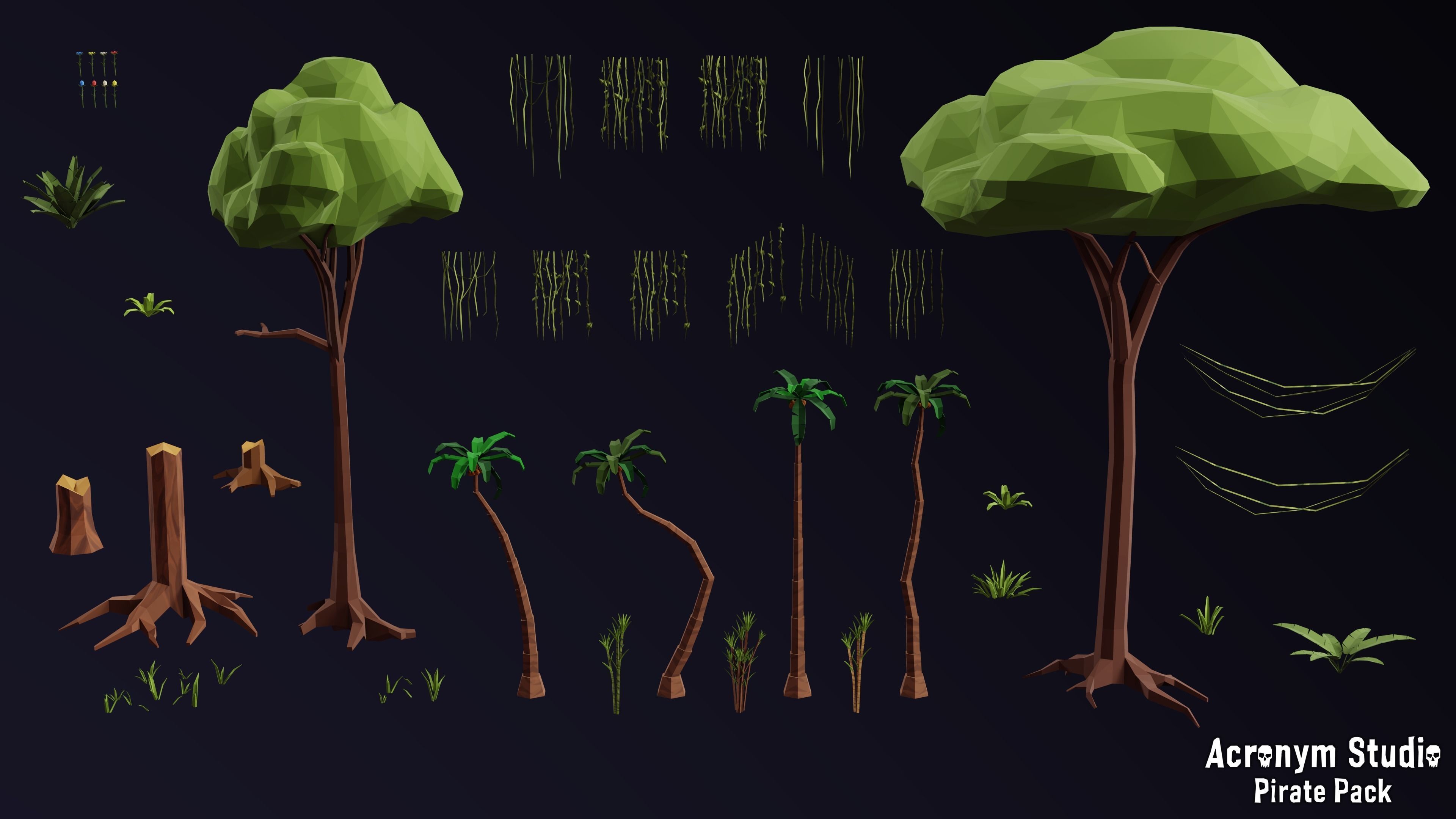 Acronym - Pirate Pack Low-poly 3D model_27
